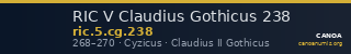 RIC V Claudius Gothicus 238 — CANOA