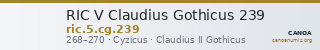 RIC V Claudius Gothicus 239 — CANOA
