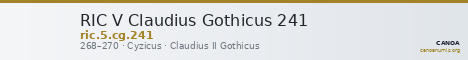 RIC V Claudius Gothicus 241 — CANOA