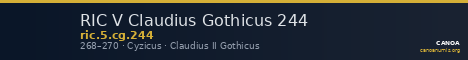 RIC V Claudius Gothicus 244 — CANOA