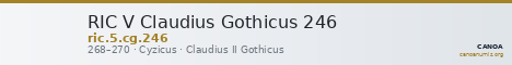 RIC V Claudius Gothicus 246 — CANOA