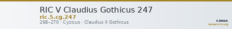 RIC V Claudius Gothicus 247 — CANOA