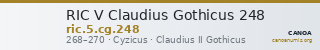 RIC V Claudius Gothicus 248 — CANOA