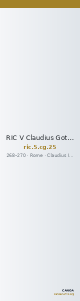 RIC V Claudius Gothicus 25 — CANOA