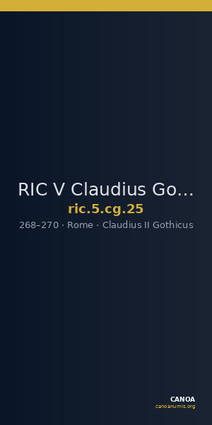 RIC V Claudius Gothicus 25 — CANOA
