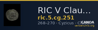 RIC V Claudius Gothicus 251 — CANOA