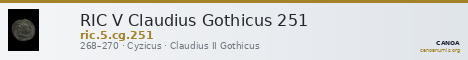 RIC V Claudius Gothicus 251 — CANOA