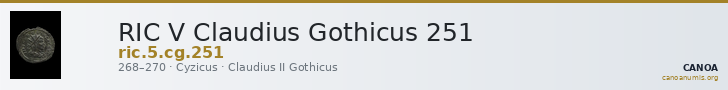 RIC V Claudius Gothicus 251 — CANOA