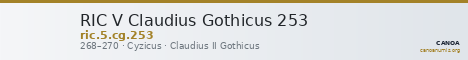 RIC V Claudius Gothicus 253 — CANOA