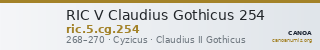 RIC V Claudius Gothicus 254 — CANOA