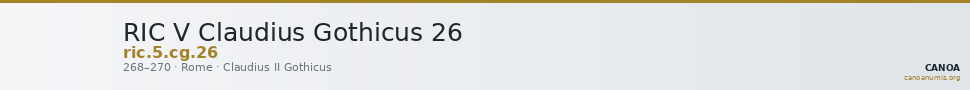 RIC V Claudius Gothicus 26 — CANOA