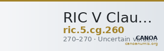 RIC V Claudius Gothicus 260 — CANOA