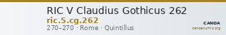 RIC V Claudius Gothicus 262 — CANOA