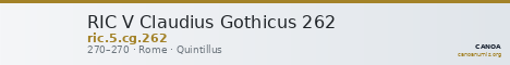 RIC V Claudius Gothicus 262 — CANOA