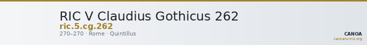 RIC V Claudius Gothicus 262 — CANOA