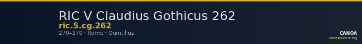 RIC V Claudius Gothicus 262 — CANOA