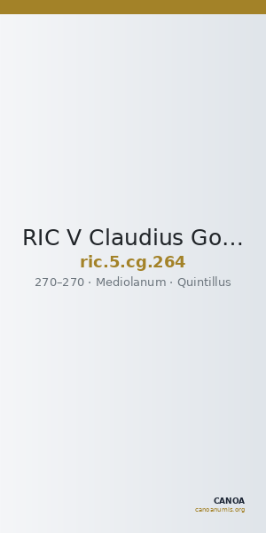 RIC V Claudius Gothicus 264 — CANOA