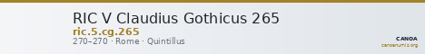 RIC V Claudius Gothicus 265 — CANOA