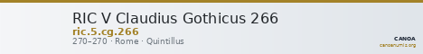 RIC V Claudius Gothicus 266 — CANOA