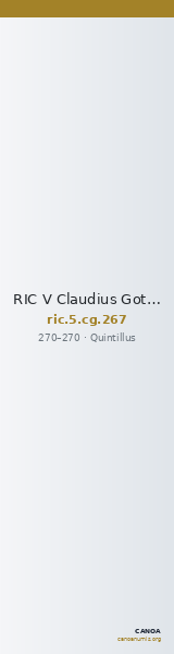 RIC V Claudius Gothicus 267 — CANOA