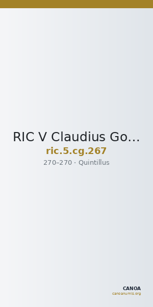 RIC V Claudius Gothicus 267 — CANOA