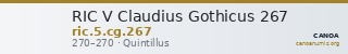 RIC V Claudius Gothicus 267 — CANOA