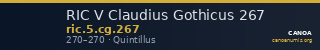 RIC V Claudius Gothicus 267 — CANOA
