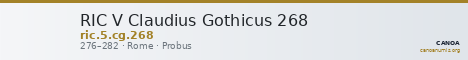RIC V Claudius Gothicus 268 — CANOA