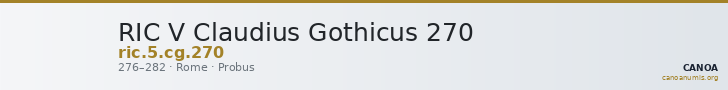 RIC V Claudius Gothicus 270 — CANOA