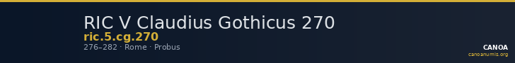 RIC V Claudius Gothicus 270 — CANOA