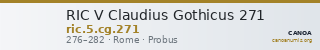 RIC V Claudius Gothicus 271 — CANOA