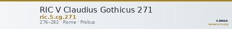 RIC V Claudius Gothicus 271 — CANOA