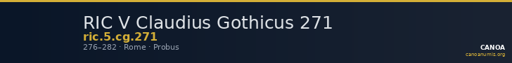 RIC V Claudius Gothicus 271 — CANOA