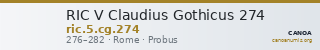 RIC V Claudius Gothicus 274 — CANOA