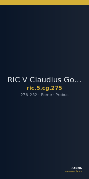 RIC V Claudius Gothicus 275 — CANOA