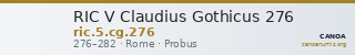 RIC V Claudius Gothicus 276 — CANOA