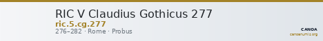 RIC V Claudius Gothicus 277 — CANOA