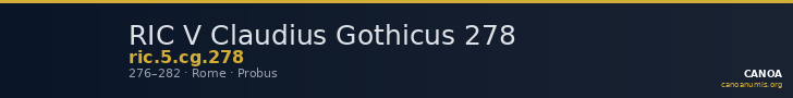 RIC V Claudius Gothicus 278 — CANOA
