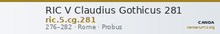 RIC V Claudius Gothicus 281 — CANOA