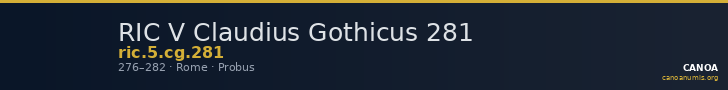 RIC V Claudius Gothicus 281 — CANOA