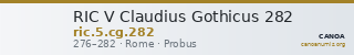 RIC V Claudius Gothicus 282 — CANOA
