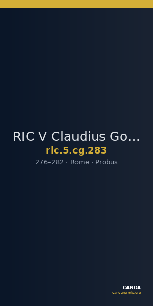 RIC V Claudius Gothicus 283 — CANOA