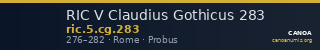 RIC V Claudius Gothicus 283 — CANOA