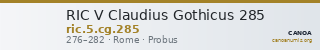 RIC V Claudius Gothicus 285 — CANOA