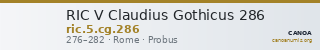 RIC V Claudius Gothicus 286 — CANOA