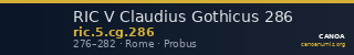 RIC V Claudius Gothicus 286 — CANOA