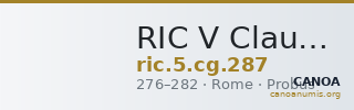 RIC V Claudius Gothicus 287 — CANOA
