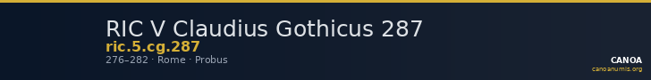 RIC V Claudius Gothicus 287 — CANOA