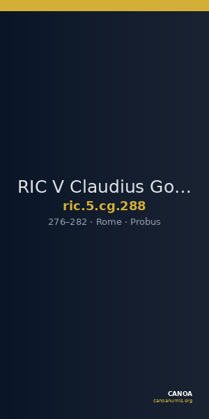 RIC V Claudius Gothicus 288 — CANOA