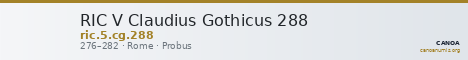 RIC V Claudius Gothicus 288 — CANOA